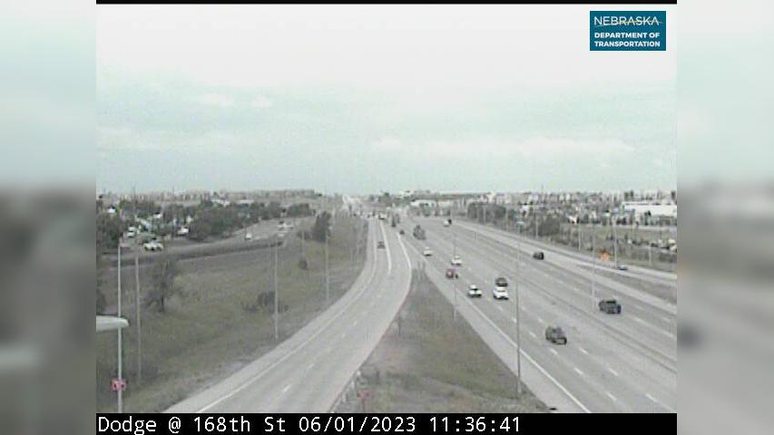 Omaha: US 6: Dodge St at 168th: Various Views Traffic Camera