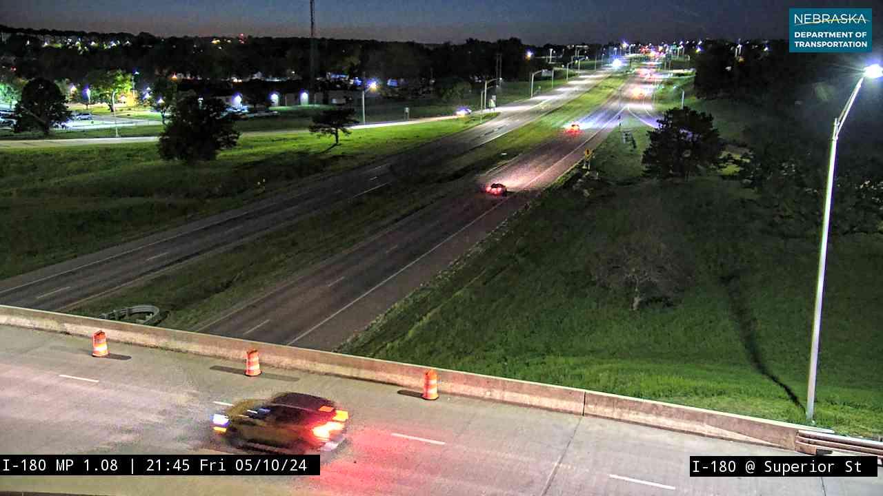 Haymarket: I-180: Superior St.: Various Views Traffic Camera