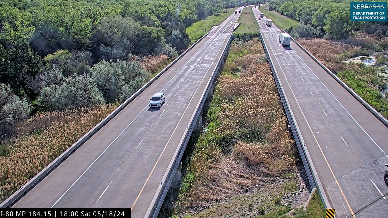 Bignell › West: I-80: 184 Platte River Bridge: I-80 West Traffic Camera