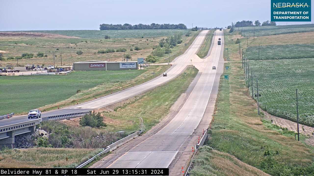 Belvidere › South: US 81: W of - Hwy 81 South Traffic Camera