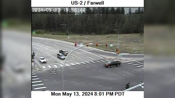 Mead: US 2 at MP 295.6: Farwell Rd Traffic Camera