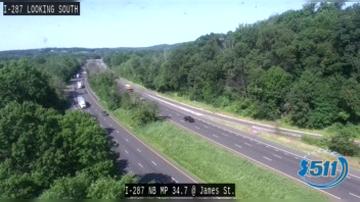 Morris Township › East: I-287 @ James St, Morris Twp Traffic Camera