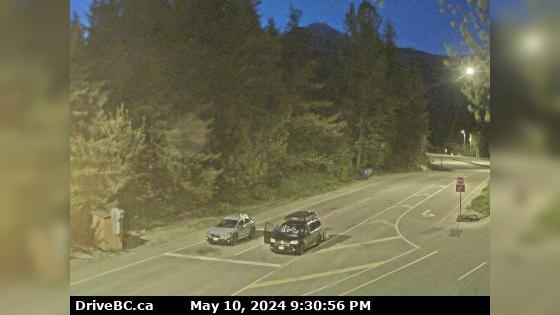 Trout Lake › North: Hwy 23, near the Upper Arrow Lake ferry landing at Shelter Bay, front of queue, looking north Traffic Camera