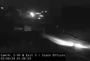 Traffic Cam I-90 at Exit 3 (State Office Campus) - Eastbound Player