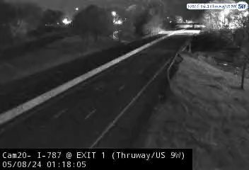 Traffic Cam I-787 at Exit 1 (Thruway/US 9W) - Southbound Player