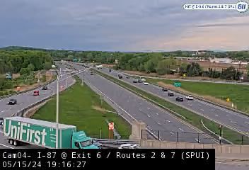 I-87 at Exit 6 - NY 7 and NY 2 - Northbound Traffic Camera