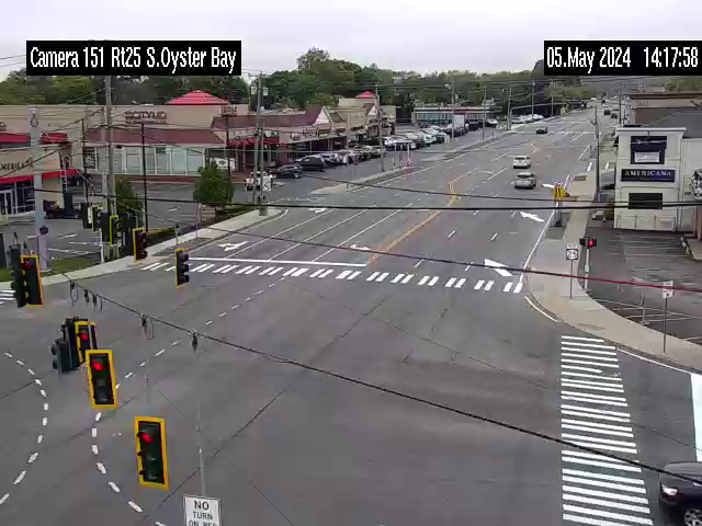 NY 25 at South Oyster Bay Rd. and Jackson Ave. - Westbound Traffic Camera