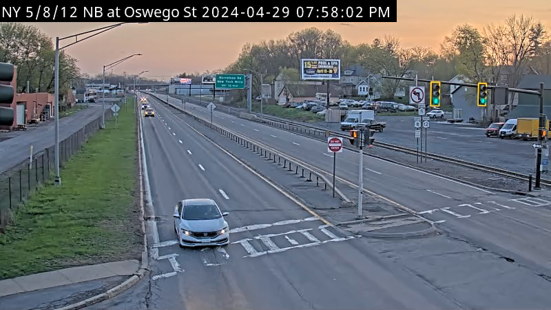 NY 5,8 & 12 at Oswego St - Utica - Northbound Traffic Camera