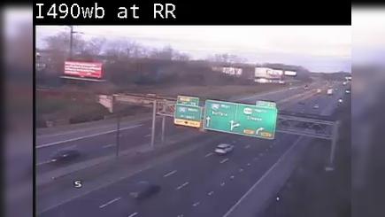 Traffic Cam Rochester › West: I-490 at CSX Railroad Overpass Player