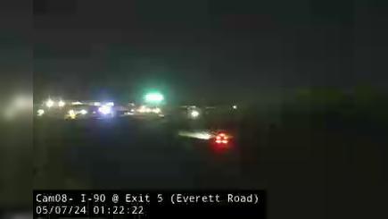 Traffic Cam Westerlo › East: I-90 at Exit 5 (Everett Road) Player