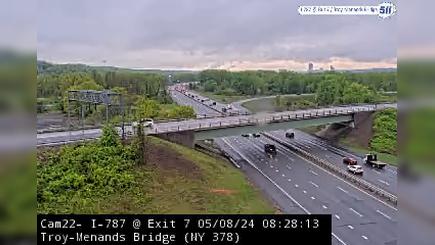 Menands › North: I-787 at Exit - Bridge, NY 378 Traffic Camera