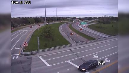 Traffic Cam Rochester › East: I-390 at NY-15A (E.Henrietta Rd) Player
