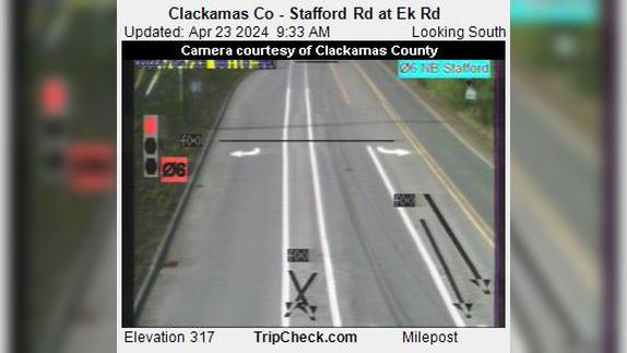 Stafford: Clackamas Co - Rd at Ek Rd Traffic Camera