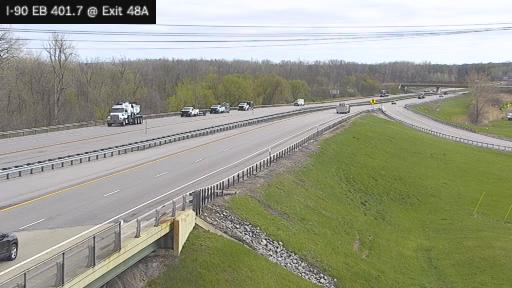 Brick House Corners › East: I-90 at Interchange 48A (Pembroke) Traffic Camera