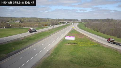 Fort Hill › West: I-90 at Interchange 47 (Leroy) Traffic Camera