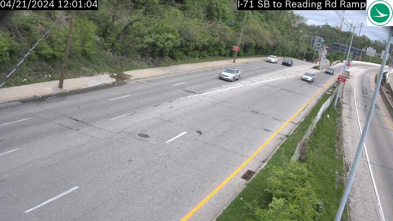 Walnut Hills: I-71 SB to Reading Rd Ramp Traffic Camera