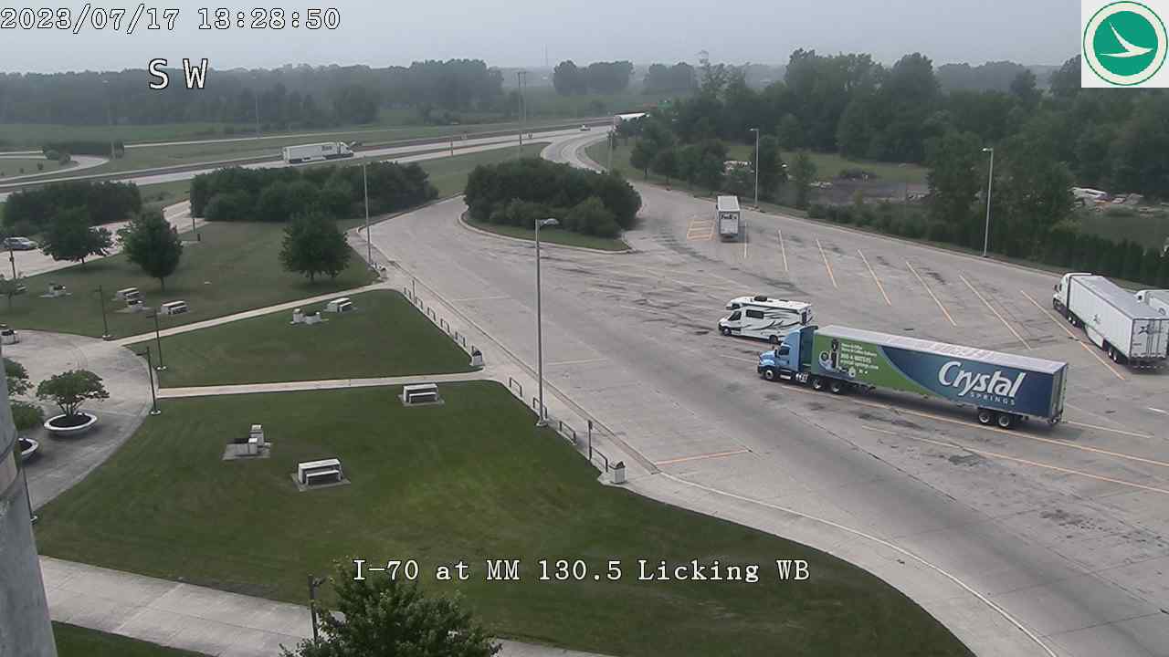 I-70 WB Licking county rest area Traffic Camera