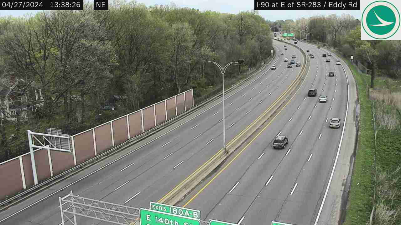 I-90 at E of SR-283 / Eddy Rd Traffic Camera