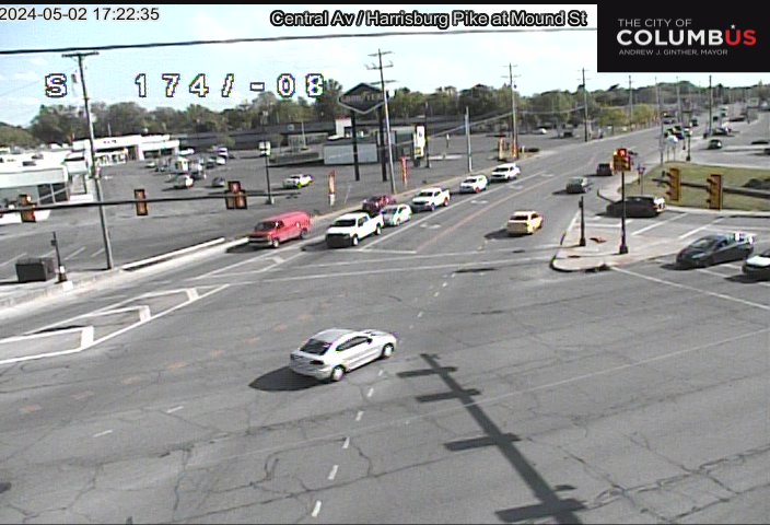 Central Ave/Harrisburg Pike at Mound St Traffic Camera