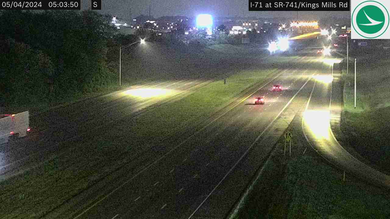 Traffic Cam I-71 at SR-741/Kings Mills Rd - South Player