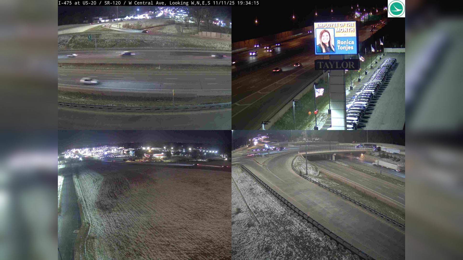 Traffic Cam Central Avenue Park: I-475 at US-20 - SR-120 - W Central Ave Player