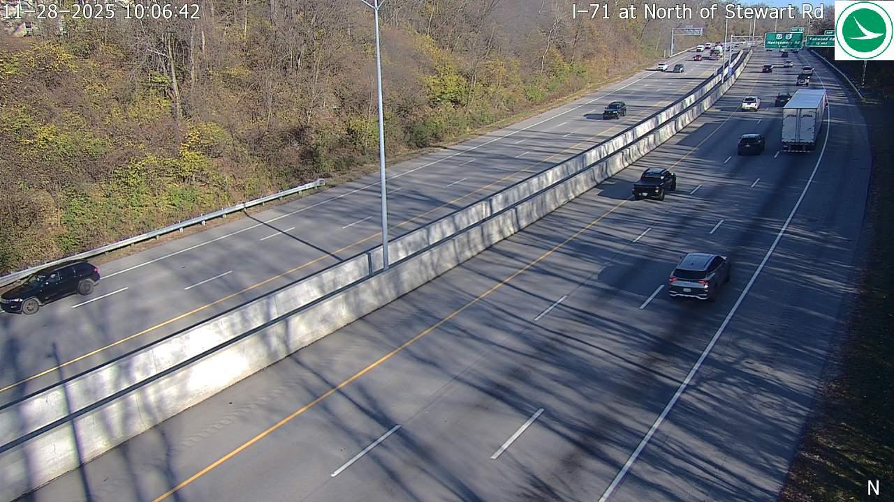 Madeira: I-71 at North of Stewart Rd Traffic Camera