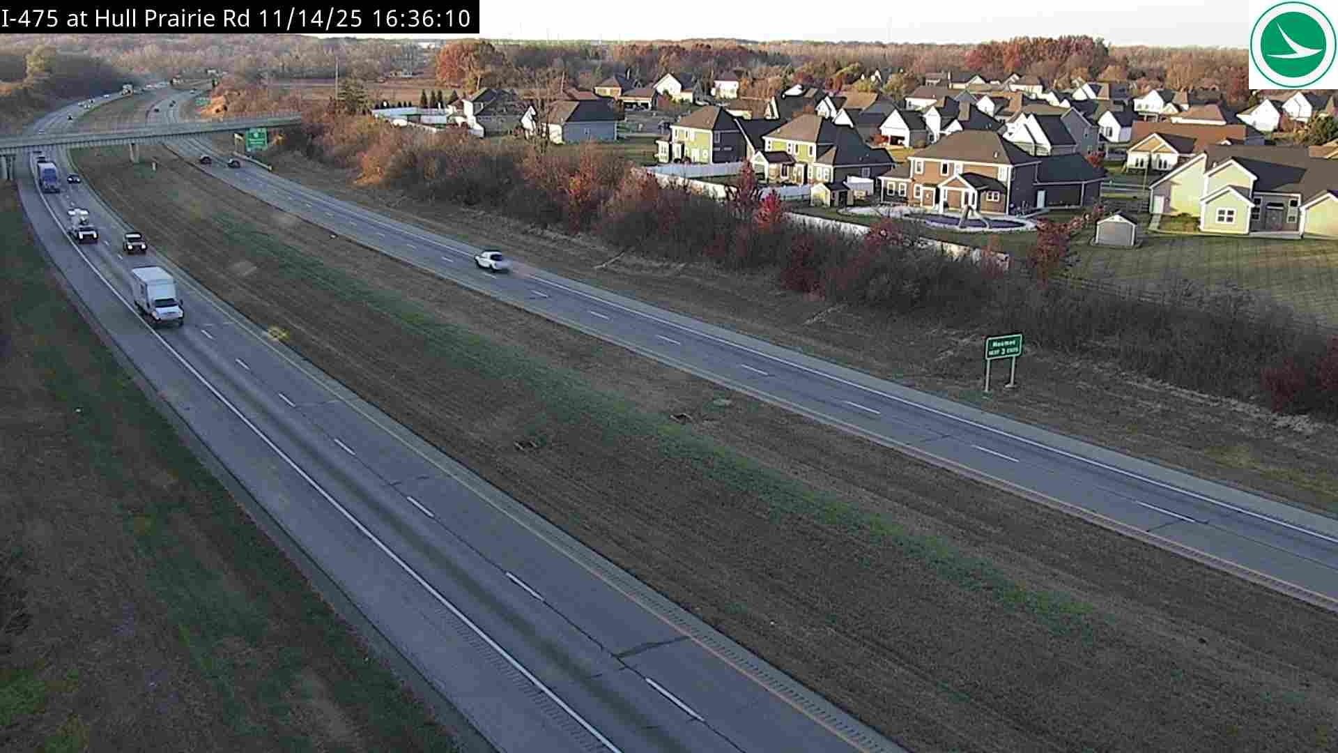 Traffic Cam Maumee: I-475 at Hull Prairie Rd Player