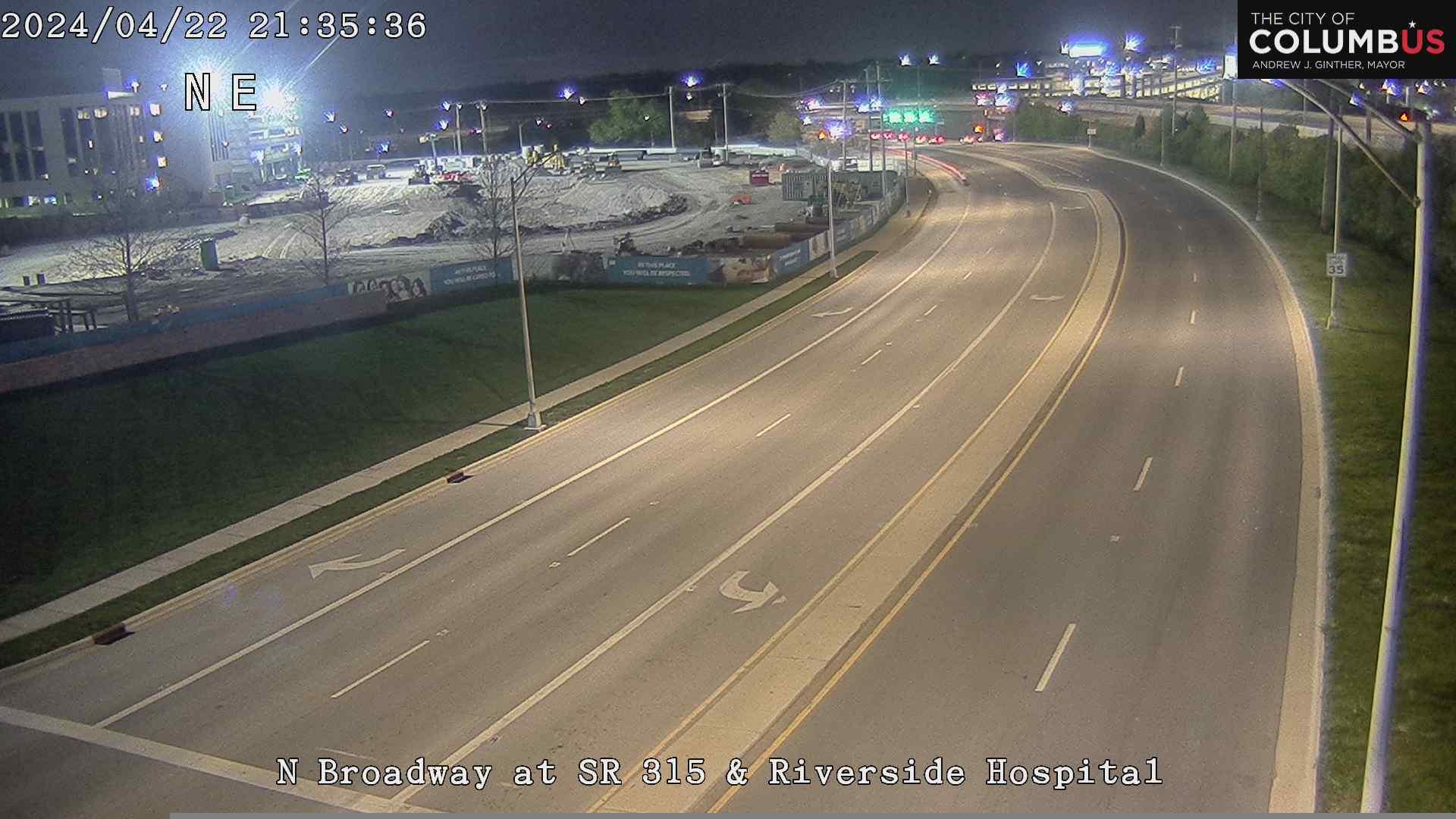 Traffic Cam Columbus: N Broadway at SR-315 & Riverside Hospital Player