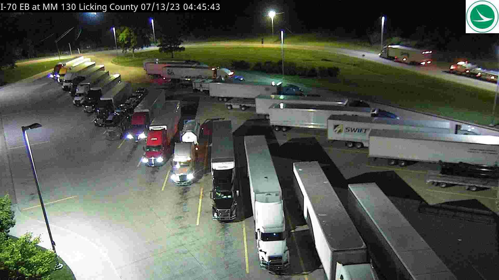 Traffic Cam Harbor Hills: I-70 EB Licking county rest area Player