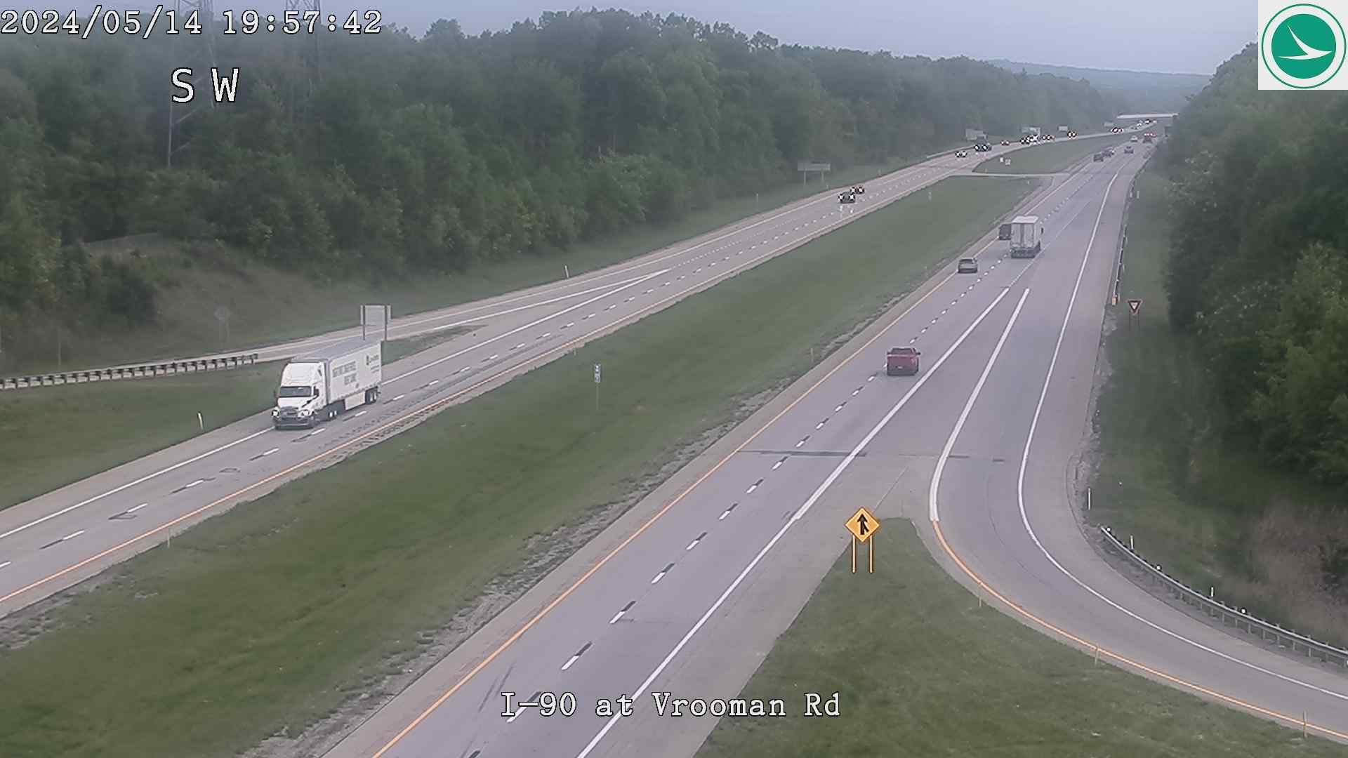 Traffic Cam Five Points: I-90 at Vrooman Rd Player