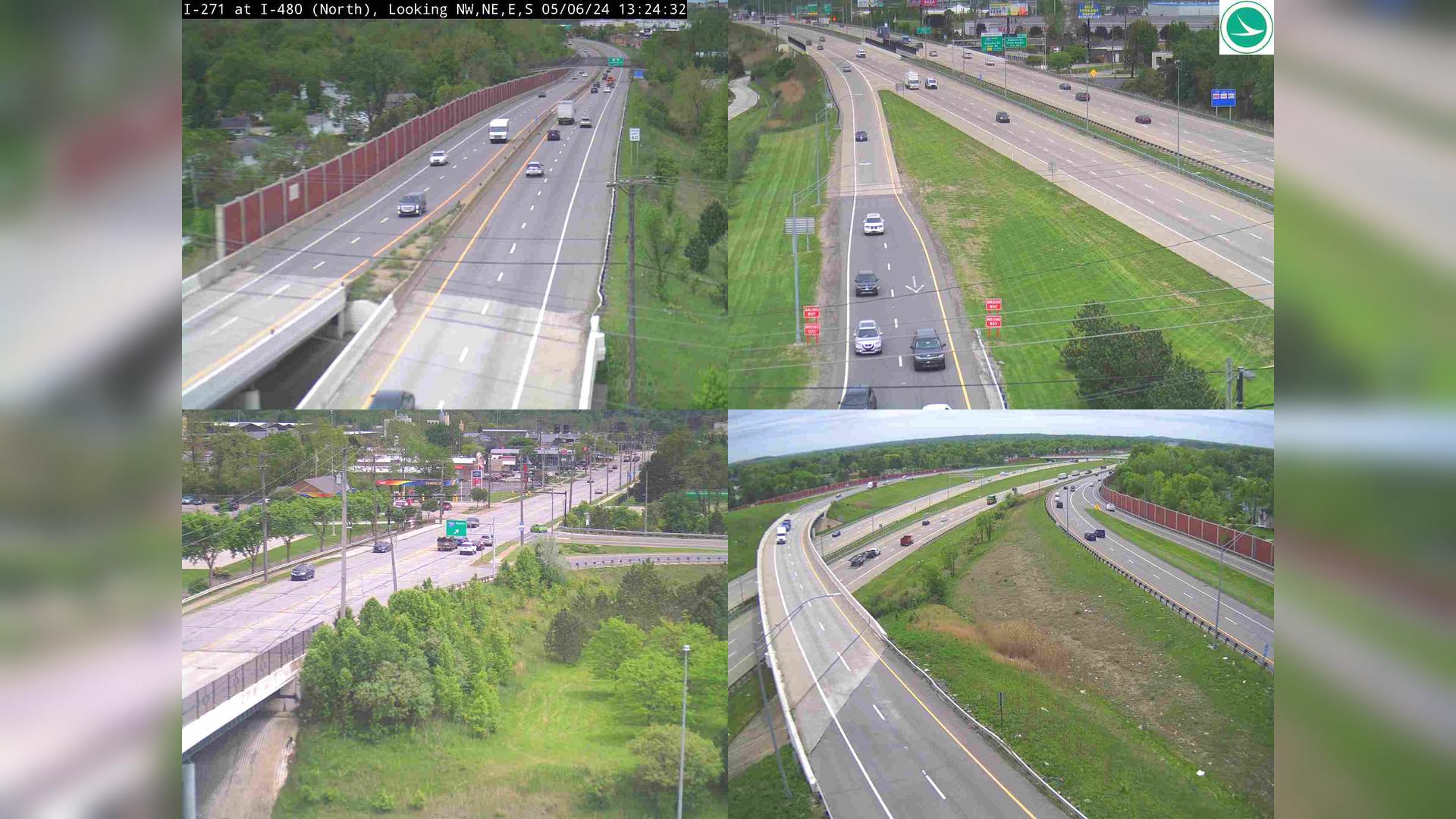 Traffic Cam Bedford Heights: I-271 at I-480 (North) Player