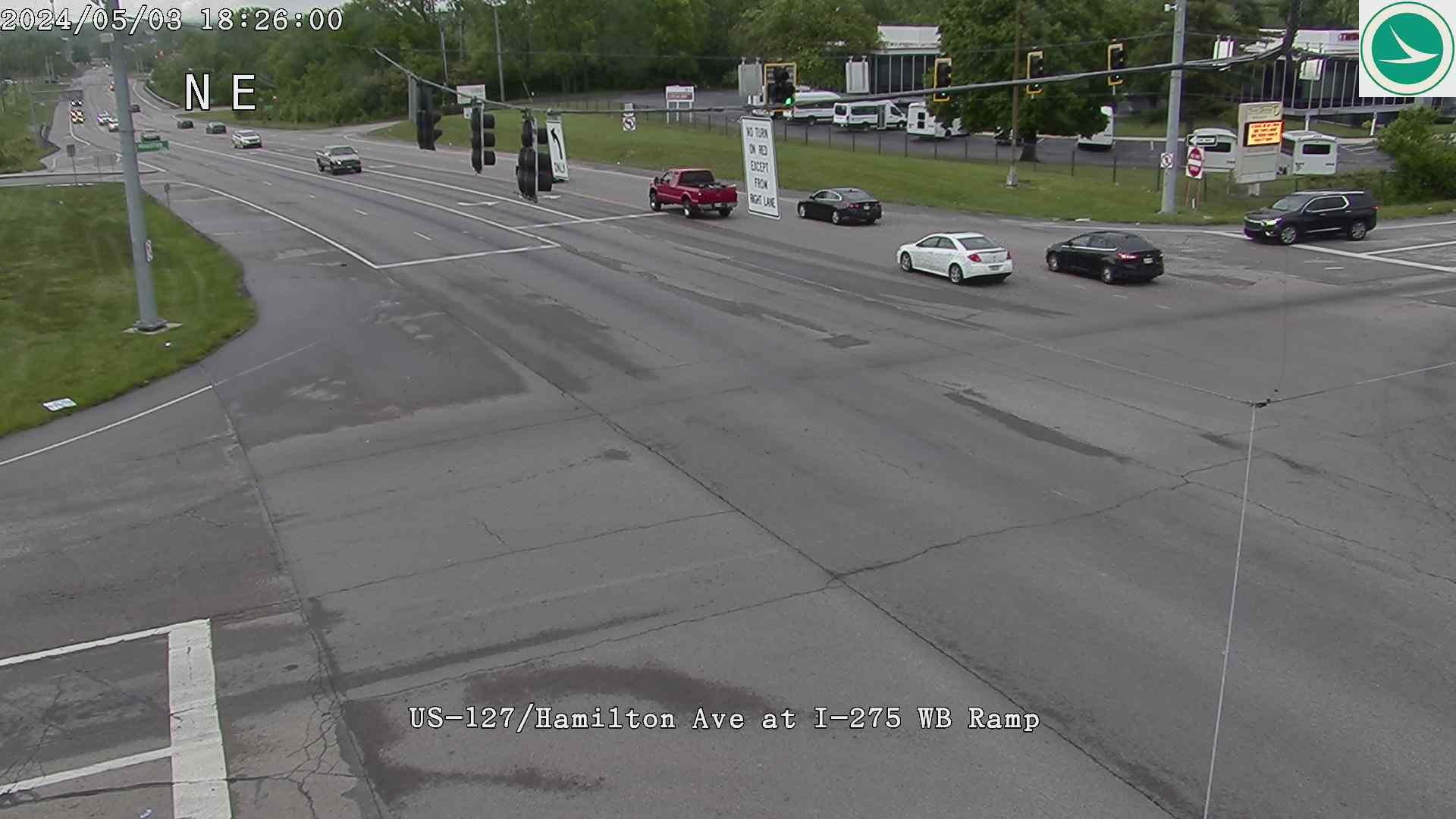 Traffic Cam Pleasant Run: US-127 - Hamilton Ave at I-275 WB Ramp Player