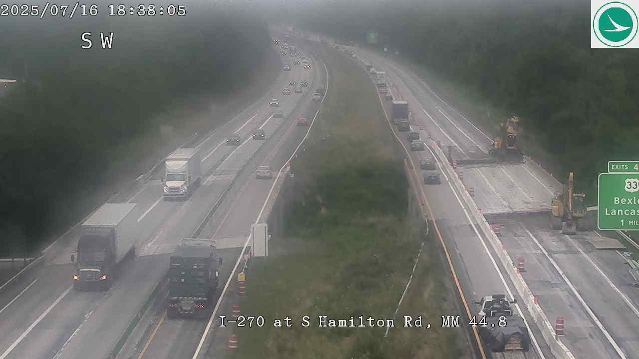 Traffic Cam Columbus: I-270 at S Hamilton Rd, MM 44.8 Player