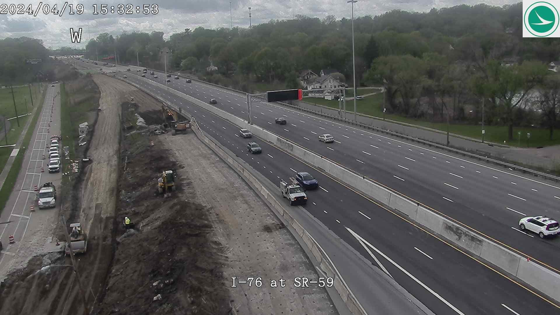 Sherbondy Hill: I-76 at SR-59 Traffic Camera