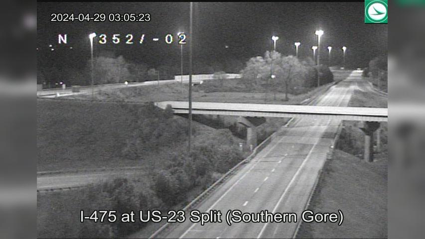 Traffic Cam Central Avenue Park: I-475 at US-23 Split (Southern Gore) Player