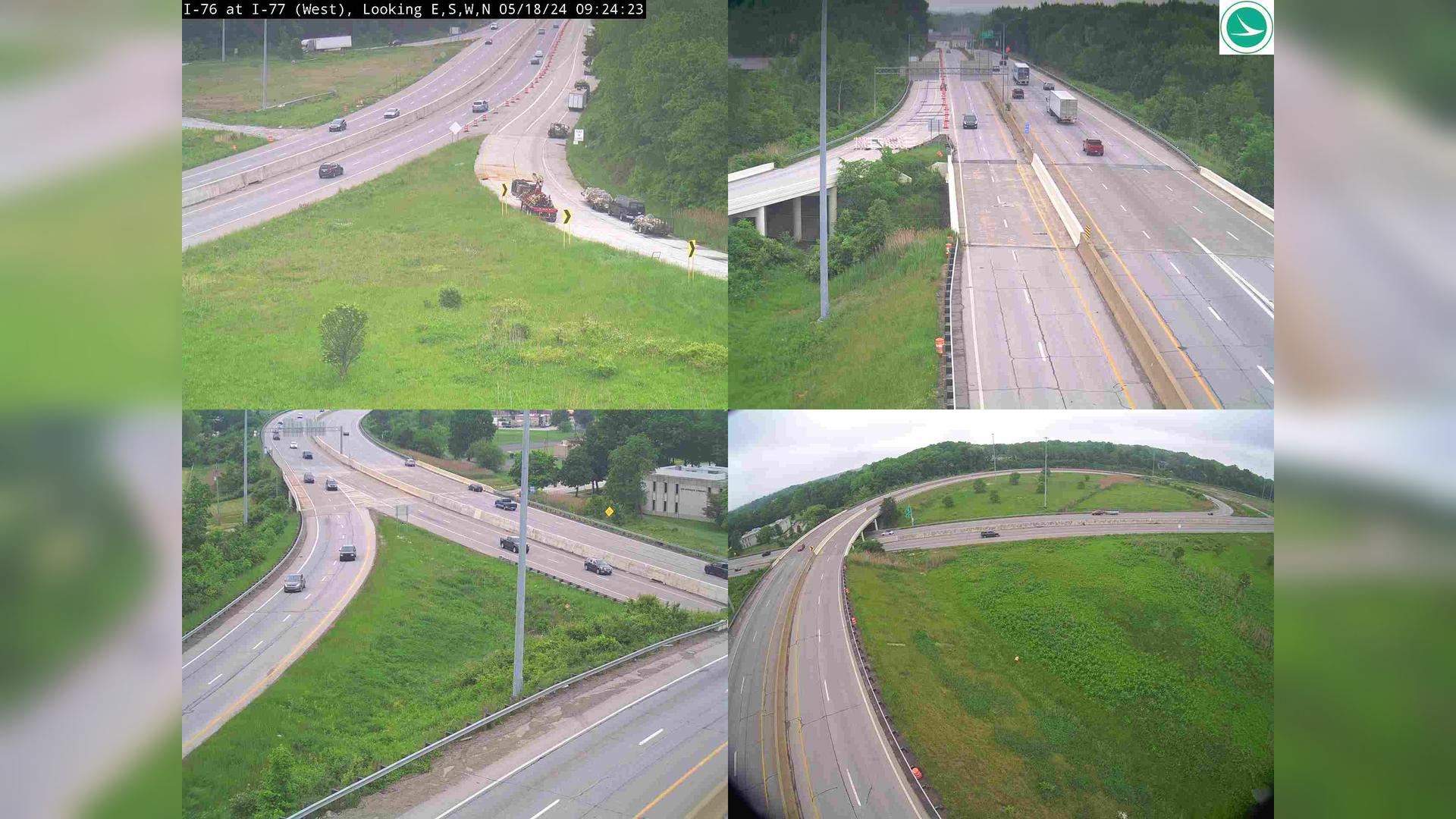 Traffic Cam Akron: I-76 at I-77 (West) Player