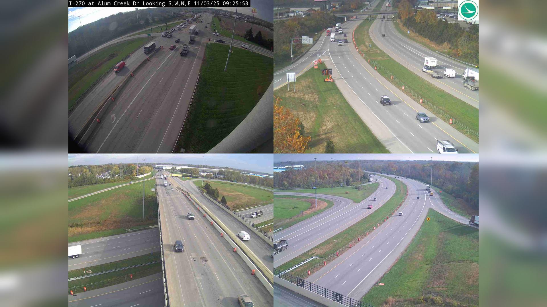 Traffic Cam Obetz: I-270 at Alum Creek Dr Player