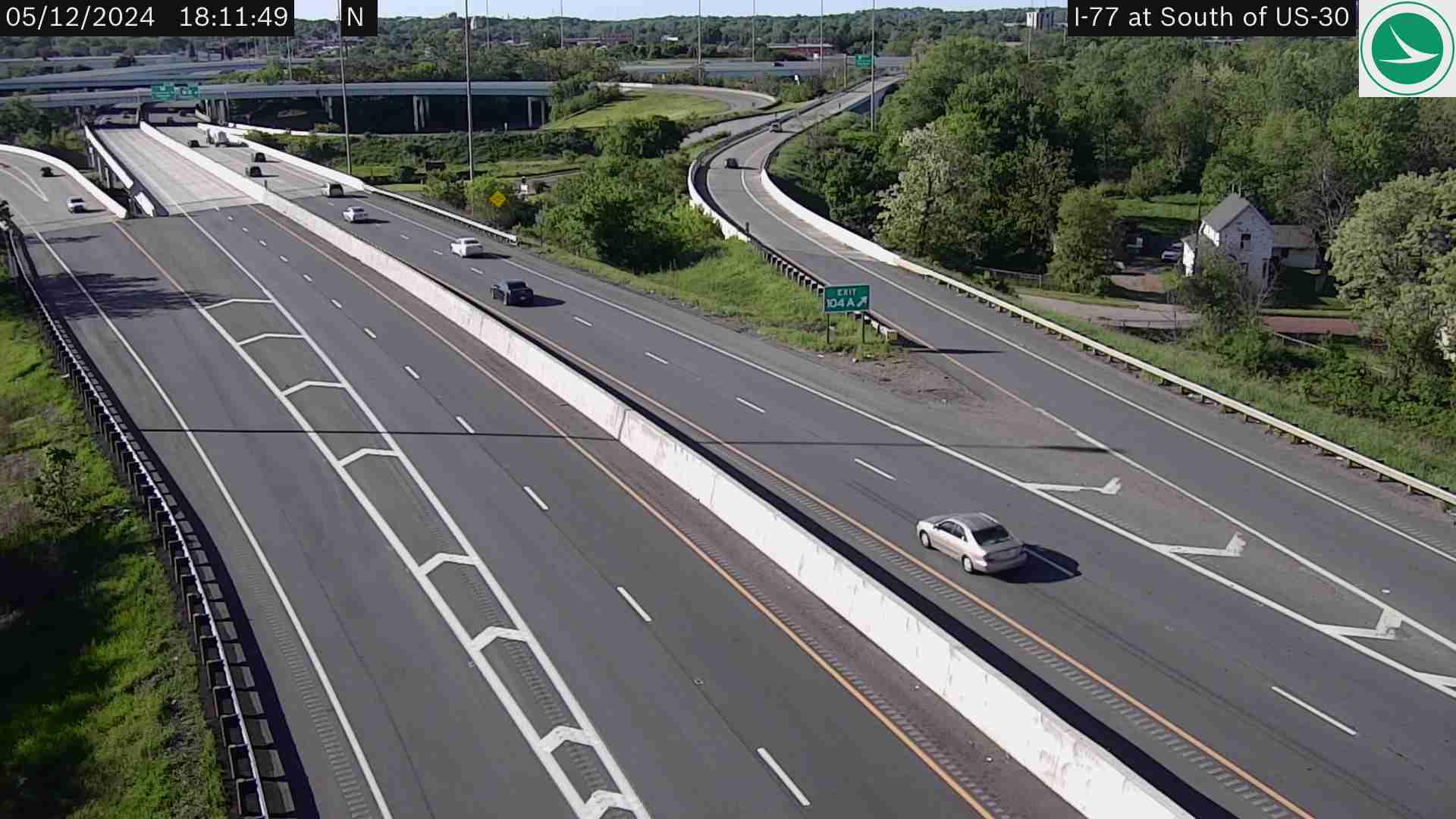Canton: I-77 at South of US-30 Traffic Camera