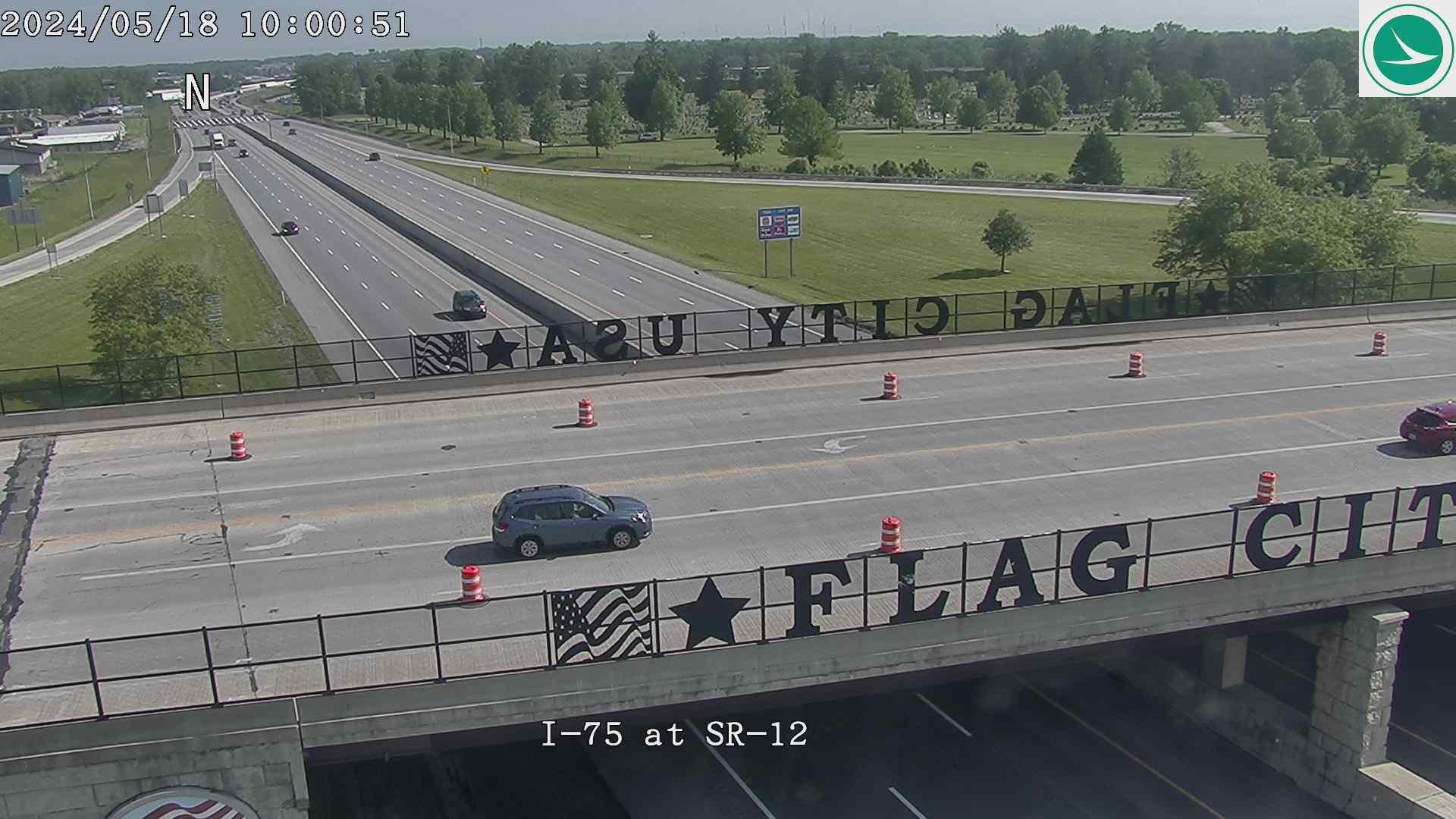 Traffic Cam Findlay: I-75 at SR-12 Player