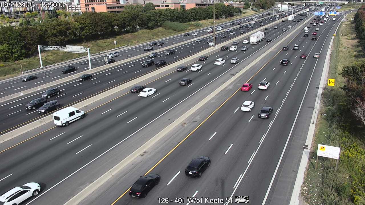 Traffic Cam Highway 401 west of Keele Street Player