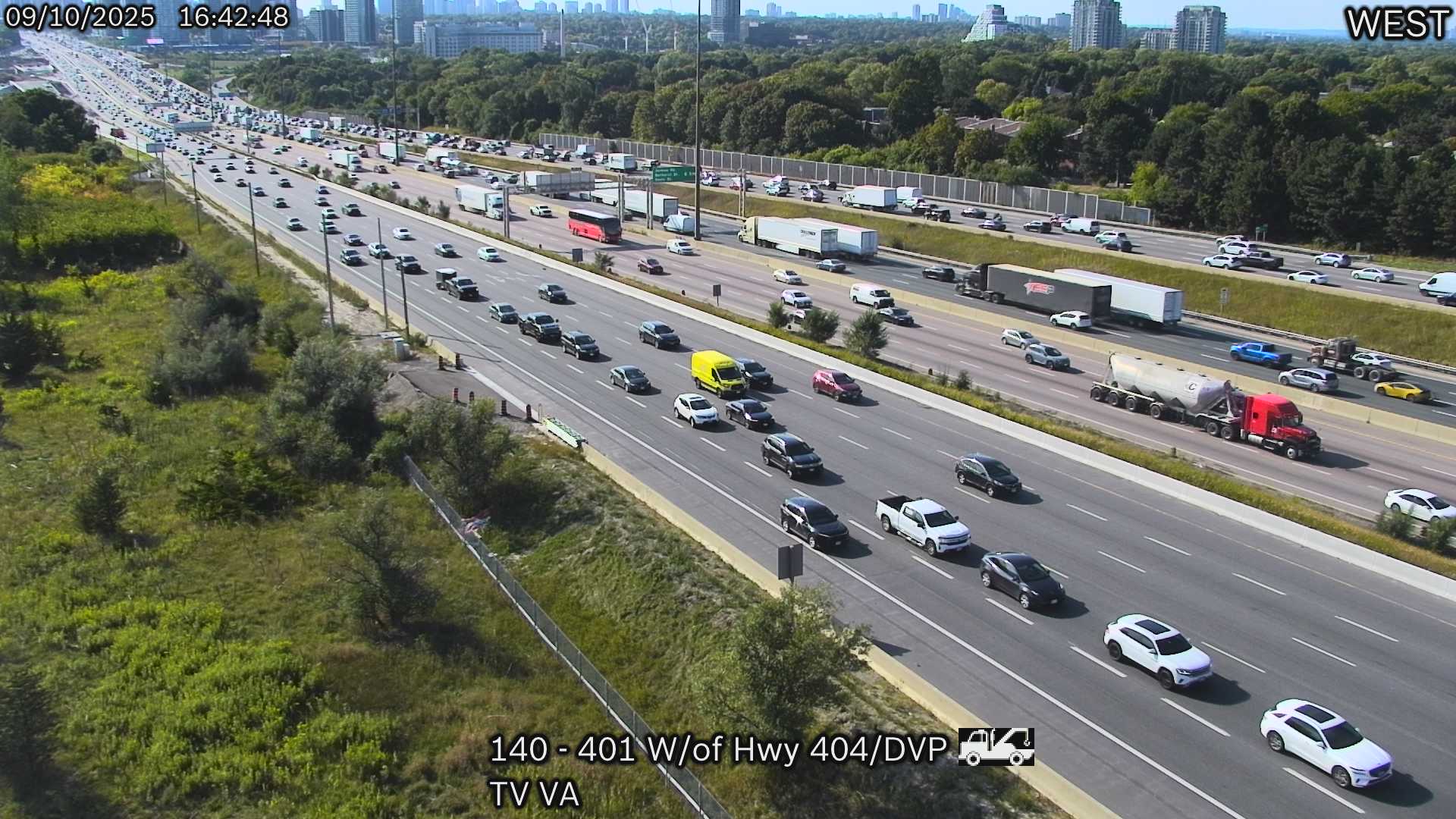 Highway 401 near Don Mills Road Traffic Camera