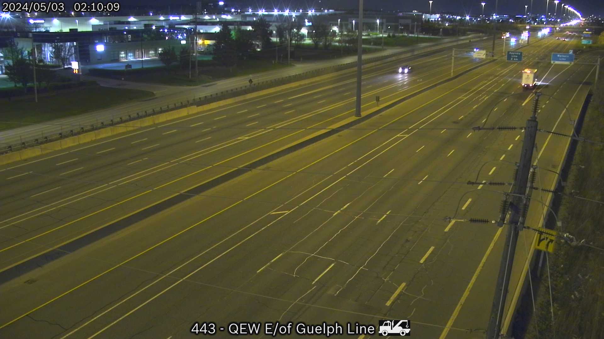 QEW between Guelph Line and Walkers Line Traffic Camera