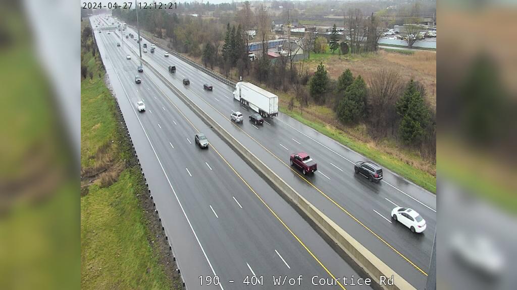 Clarington: Highway 401 East of Courtice Rd Traffic Camera