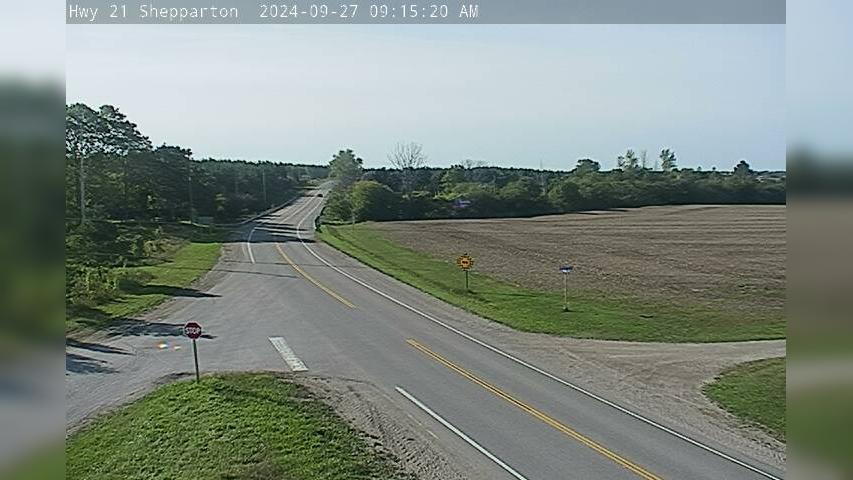 Traffic Cam Ashfield–Colborne–Wawanosh: Highway 21 near Sheppardton Player