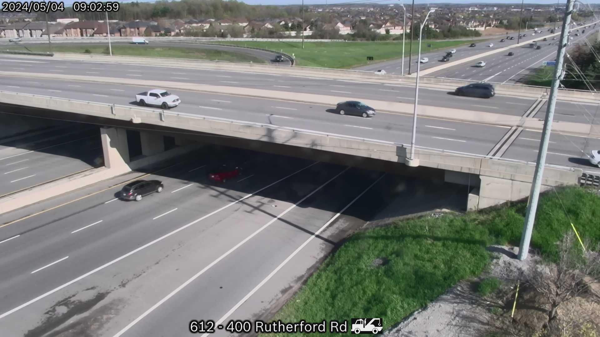 Vaughan: Highway 400 near Rutherford Road Traffic Camera