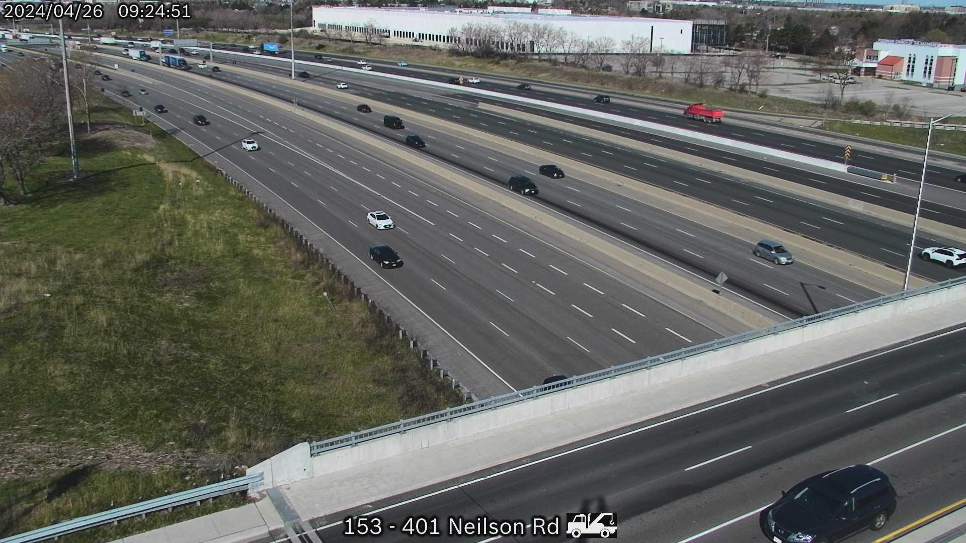 Traffic Cam Scarborough: Highway 401 near Neilson Road Player