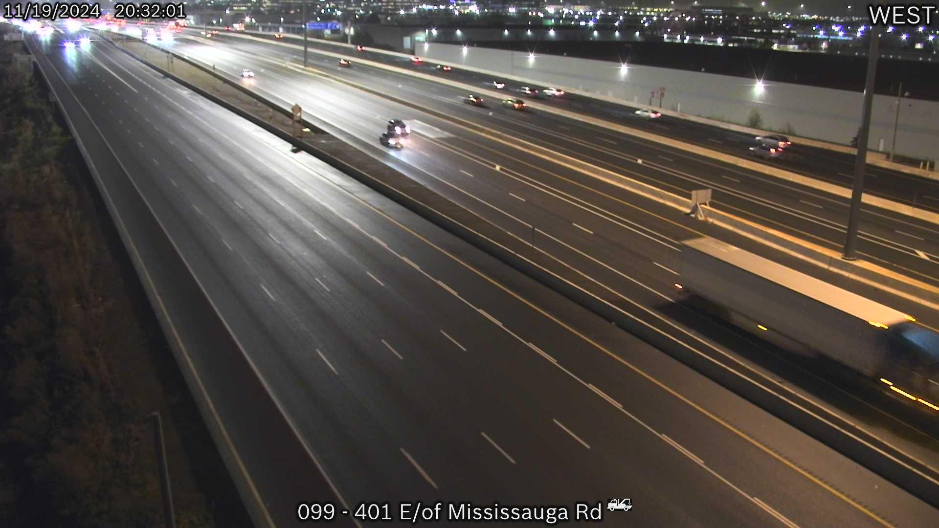Meadowvale South: Highway 401 near Mississauga Road Traffic Camera