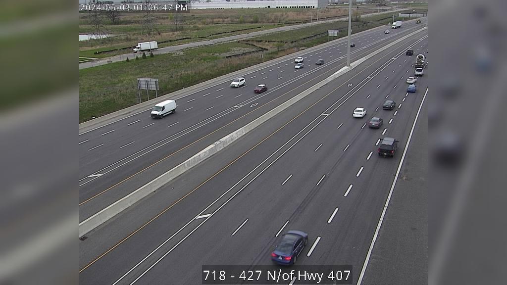 Vaughan: Highway 427 North of Highway 407 Traffic Camera