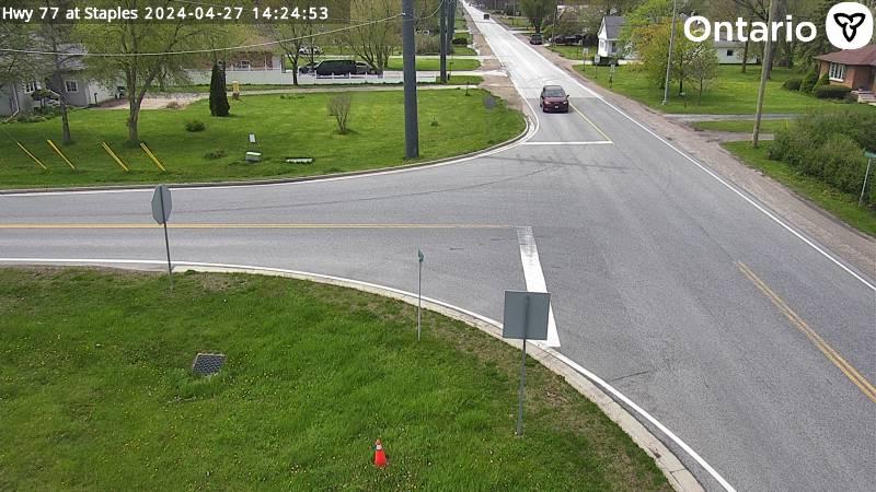 Leamington: Highway 77 at Staples Traffic Camera