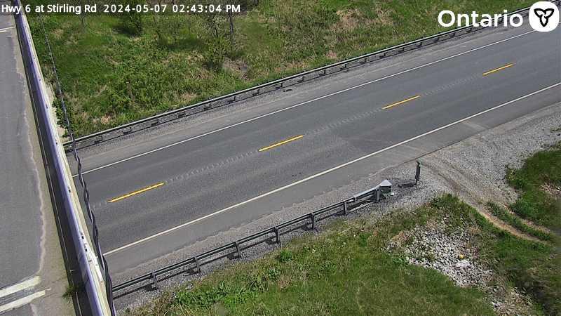 Traffic Cam Caledonia: Highway 6 at Stirling Player